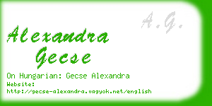 alexandra gecse business card